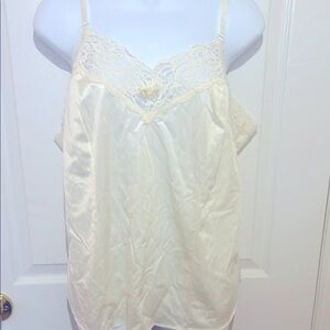 Vintage Perfectform Size 20 Cream Camisole Adjustable Straps Lingerie USA 🇺🇸